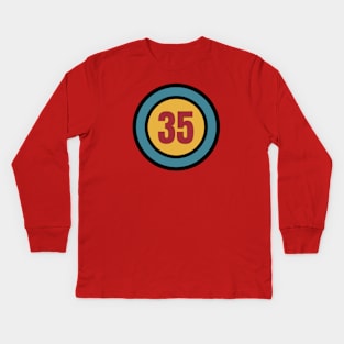 The Number 35 - thirty five - thirty fifth - 35th Kids Long Sleeve T-Shirt